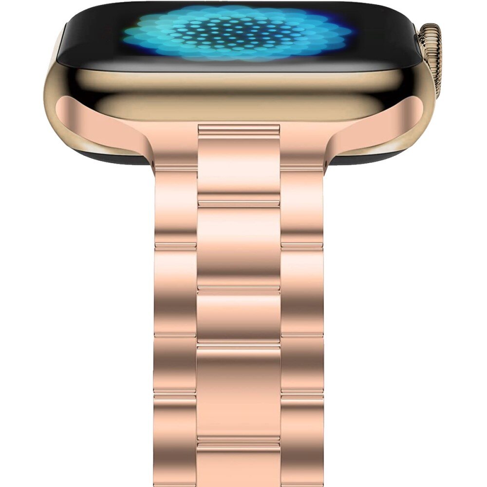 Bracelet en métal fin Apple Watch 45mm Series 8 Or rose