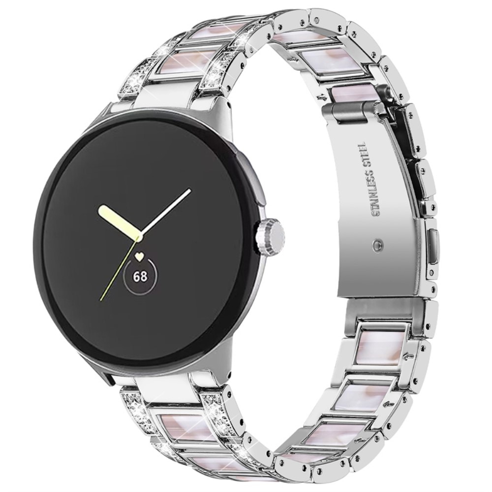 Bracelet Diamant Google Pixel Watch 2, Silver Pearl