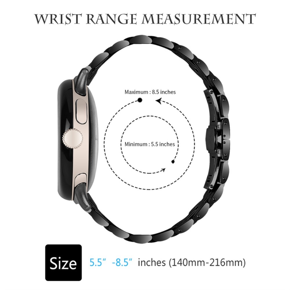 Bracelet en métal Business Google Pixel Watch 2, noir