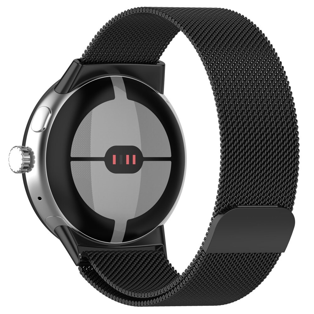 Bracelet milanais pour Google Pixel Watch 4 41mm, Noir