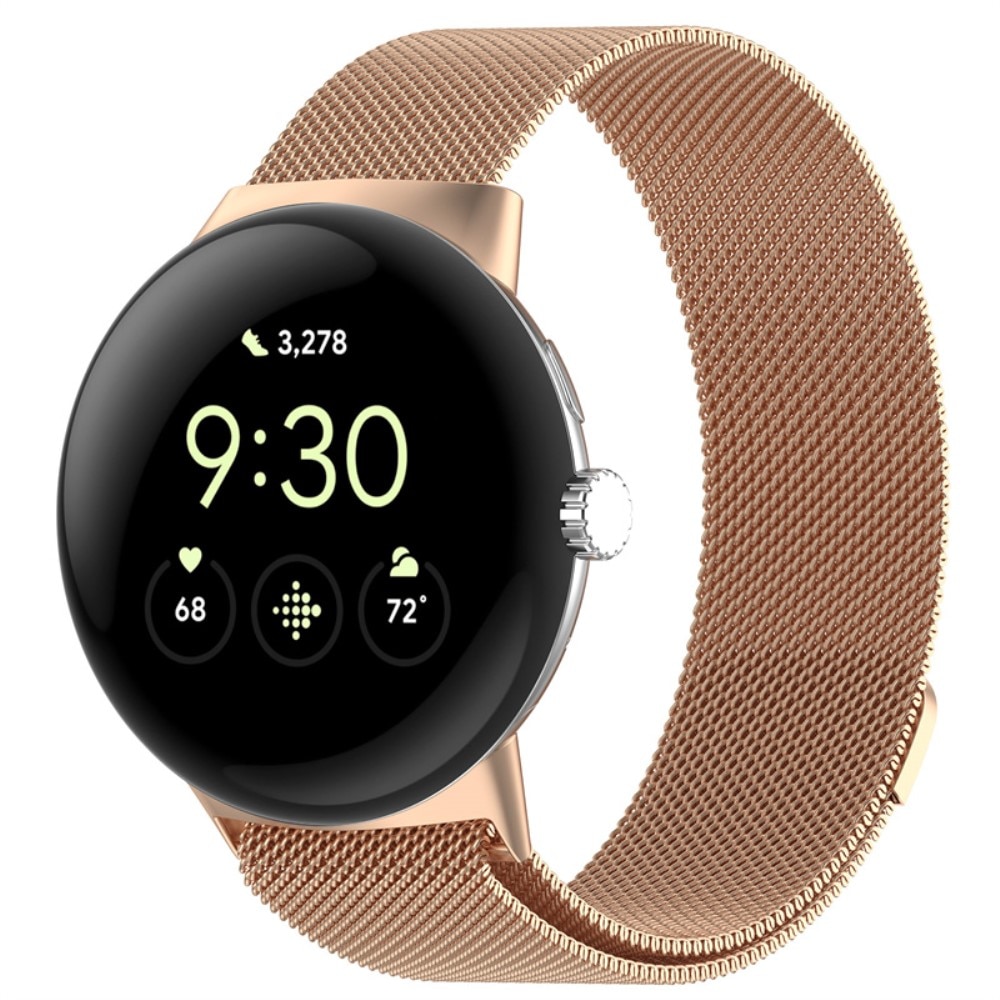 Bracelet milanais pour Google Pixel Watch 2, or rose