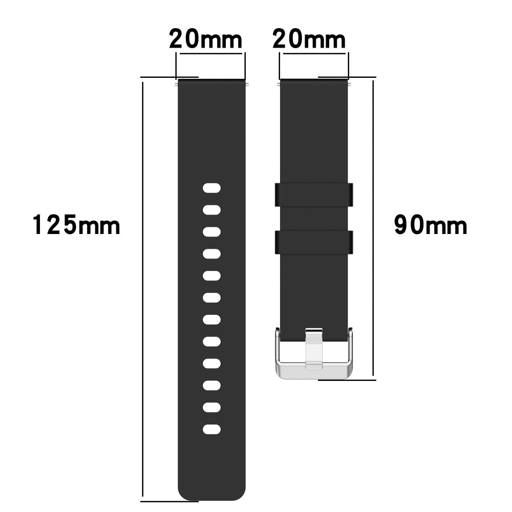 Bracelet en silicone OnePlus Nord Watch, noir