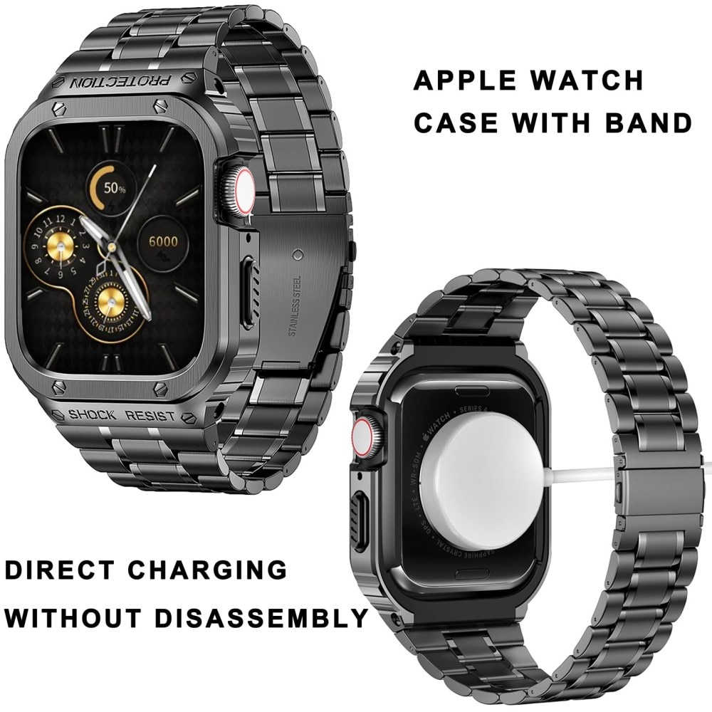 Bracelet Full Metal Apple Watch 41mm Series 7, gris foncé