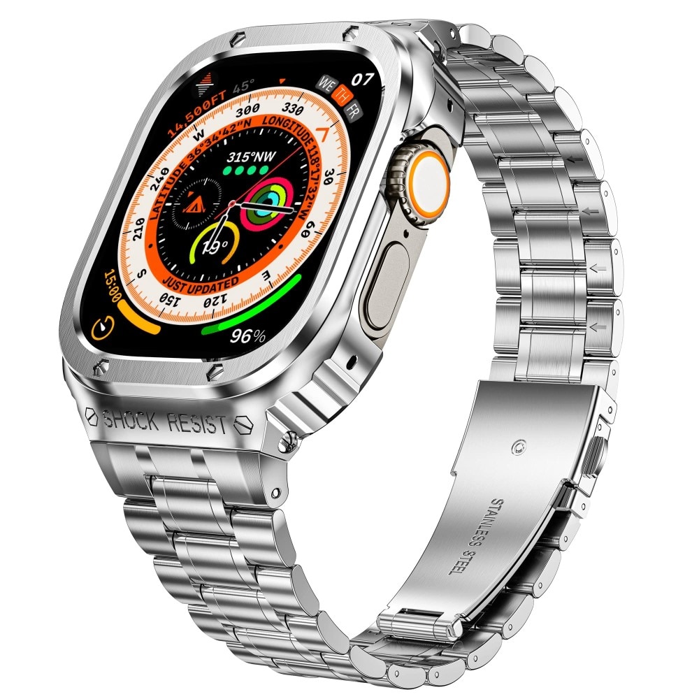 Bracelet Full Metal Apple Watch 41mm Series 9, argent