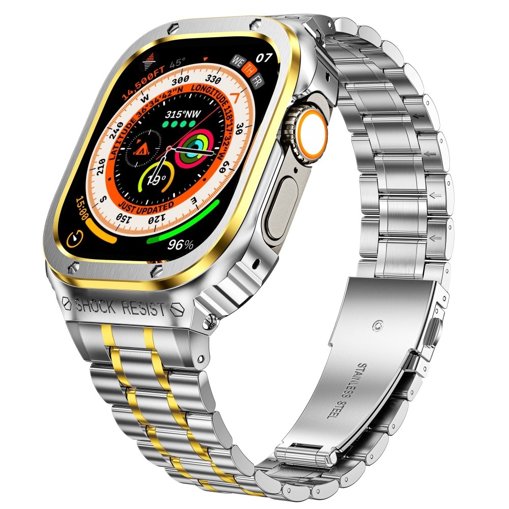 Bracelet Full Metal Apple Watch Ultra 49mm, argent/or