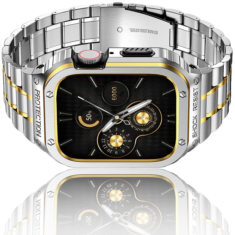 Bracelet Full Metal Apple Watch Ultra 49mm, argent/or