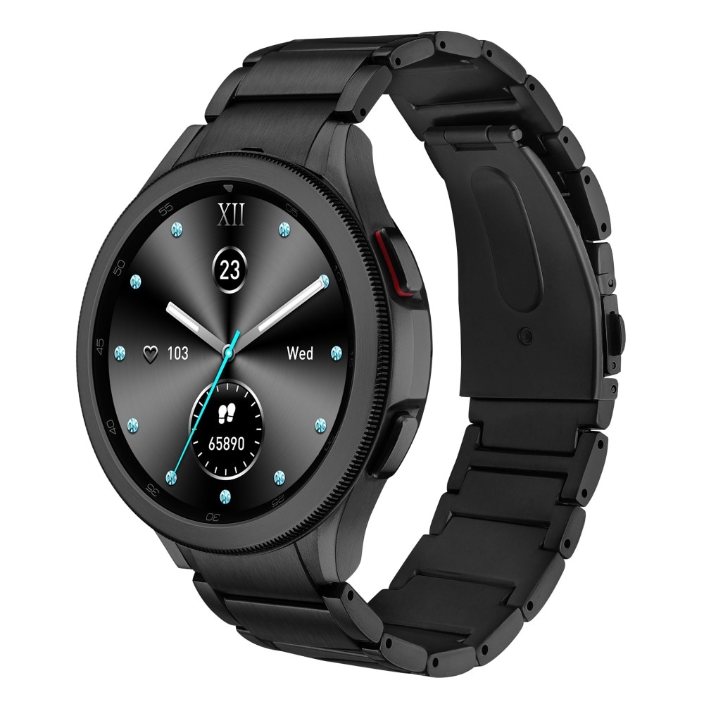 Full Fit Bracelet en titane Samsung Galaxy Watch 4 44mm, noir