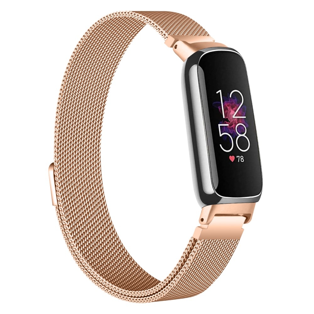 Bracelet milanais pour Fitbit Inspire 3, Or rose