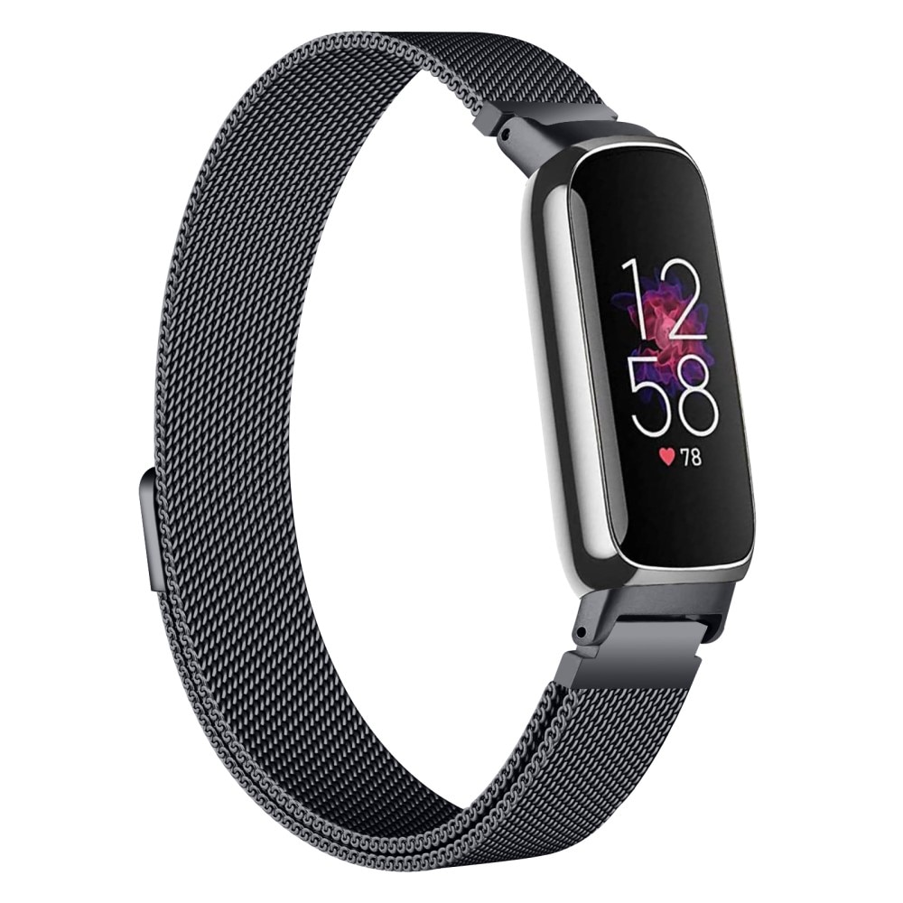 Bracelet milanais pour Fitbit Inspire 3, noir