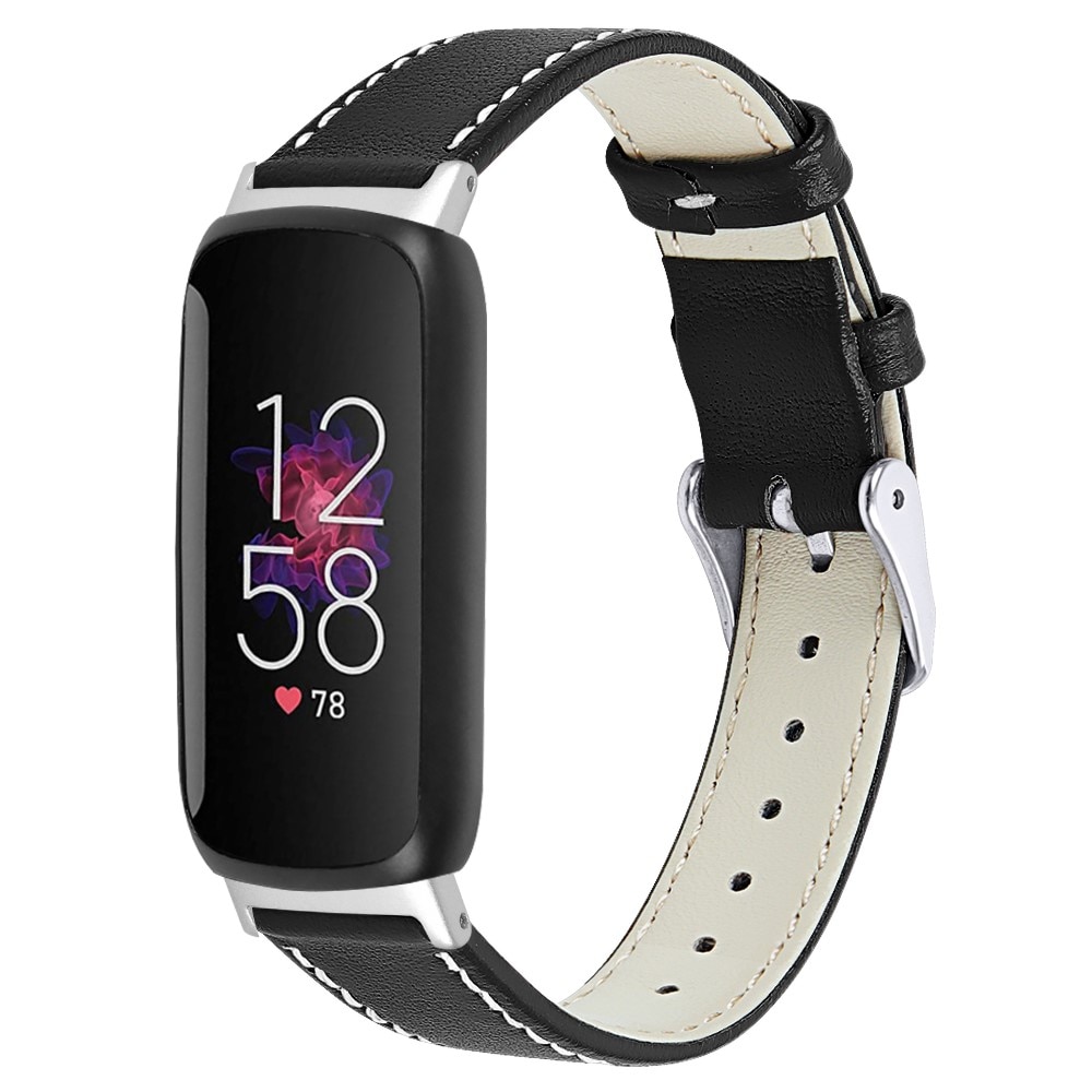 Bracelet en cuir Fitbit Inspire 3, noir