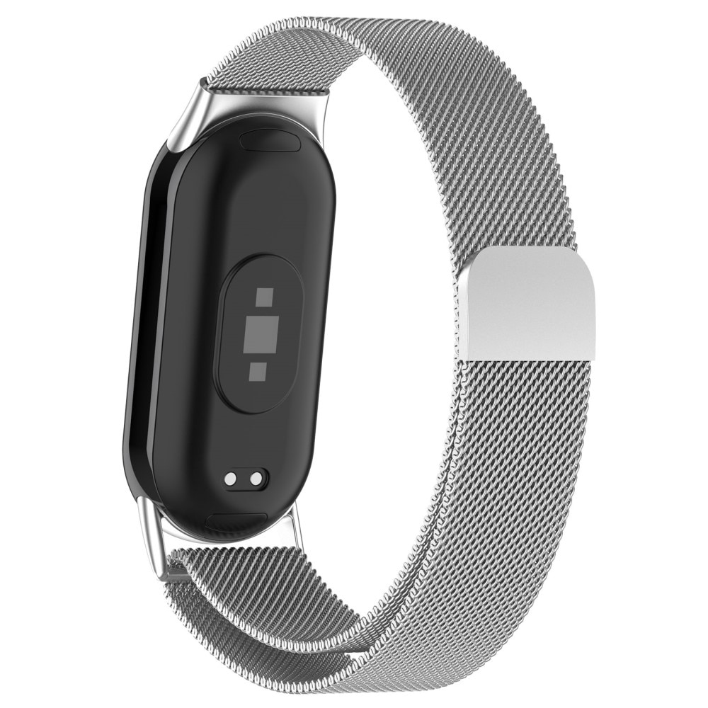Bracelet milanais pour Xiaomi Smart Band 8, Argent