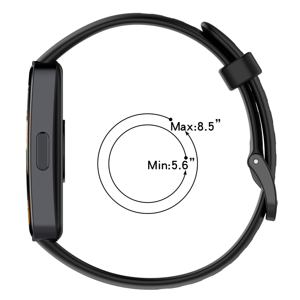 Bracelet en silicone pour Huawei Band 9, Noir