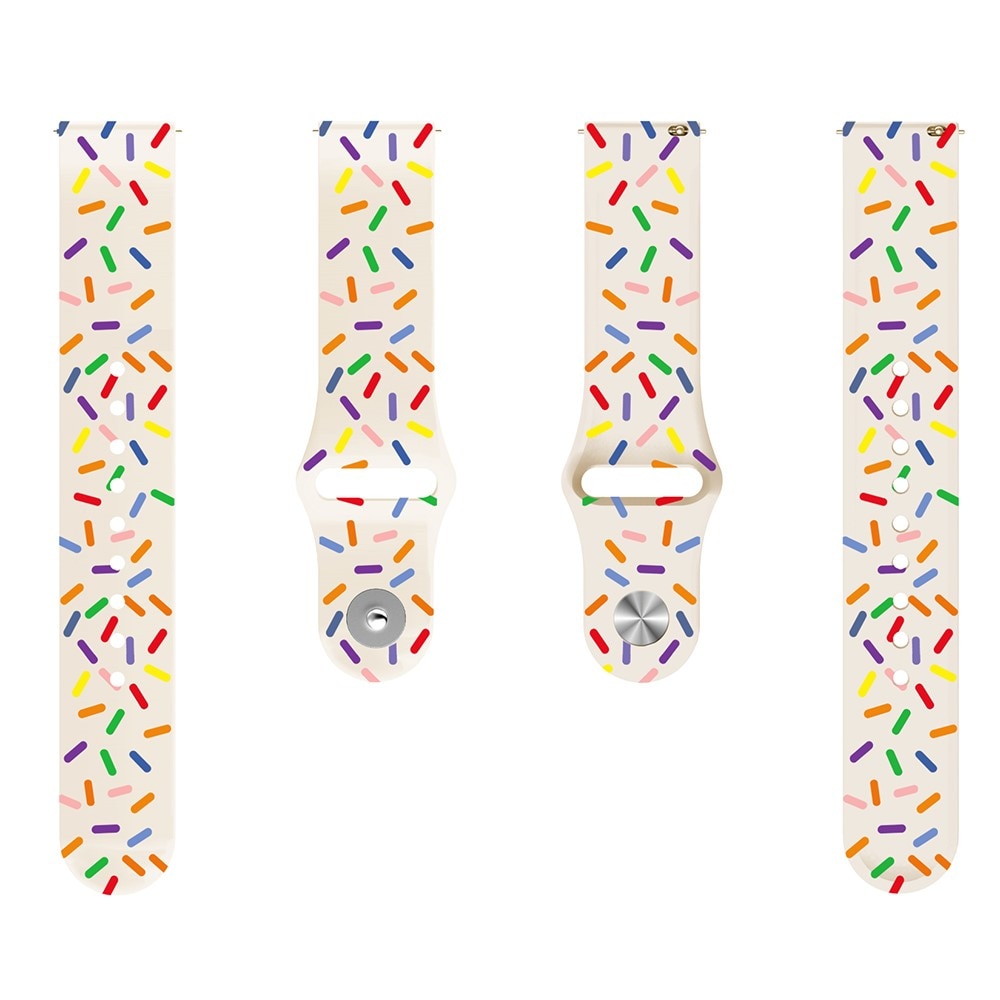 Bracelet en silicone pour Suunto Vertical, blanc paillettes
