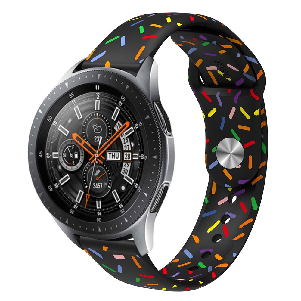 Bracelet en silicone pour Amazfit Balance, noir paillettes