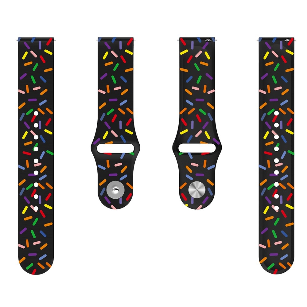 Bracelet en silicone pour Mibro A1, noir paillettes