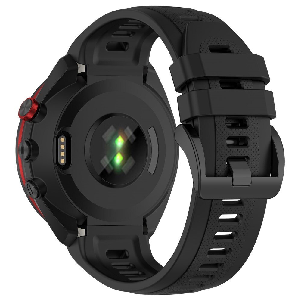 Bracelet en silicone pour Garmin Approach S70 42mm, Noir