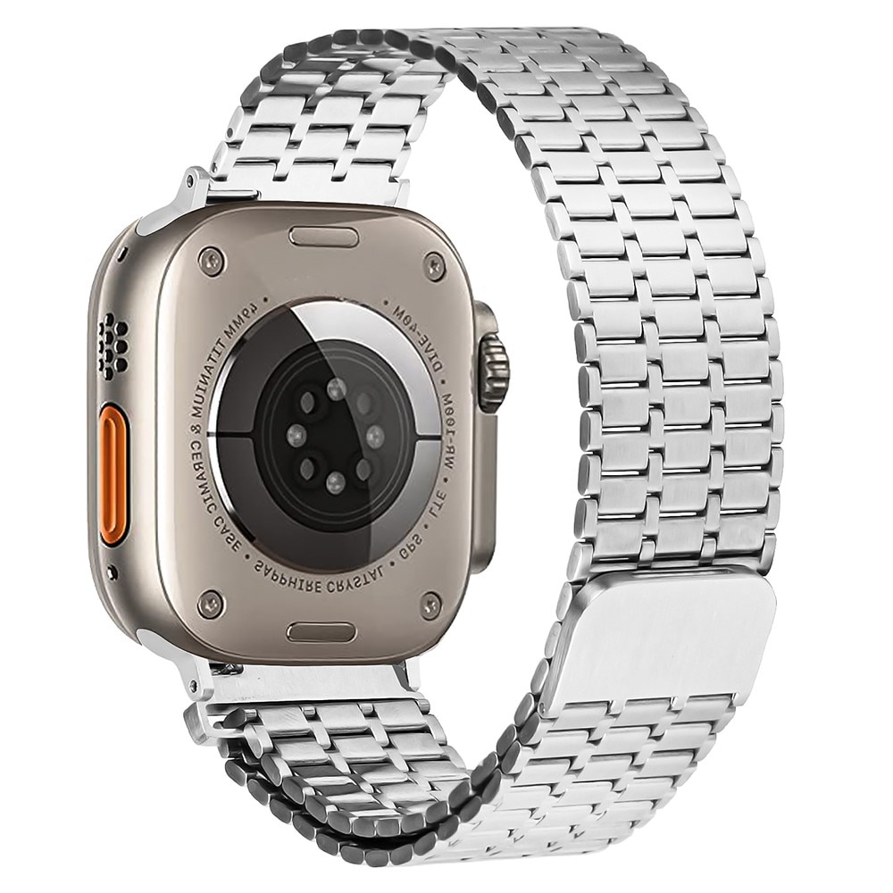 Bracelet Magnetic Business Apple Watch Ultra 2 49mm, argent