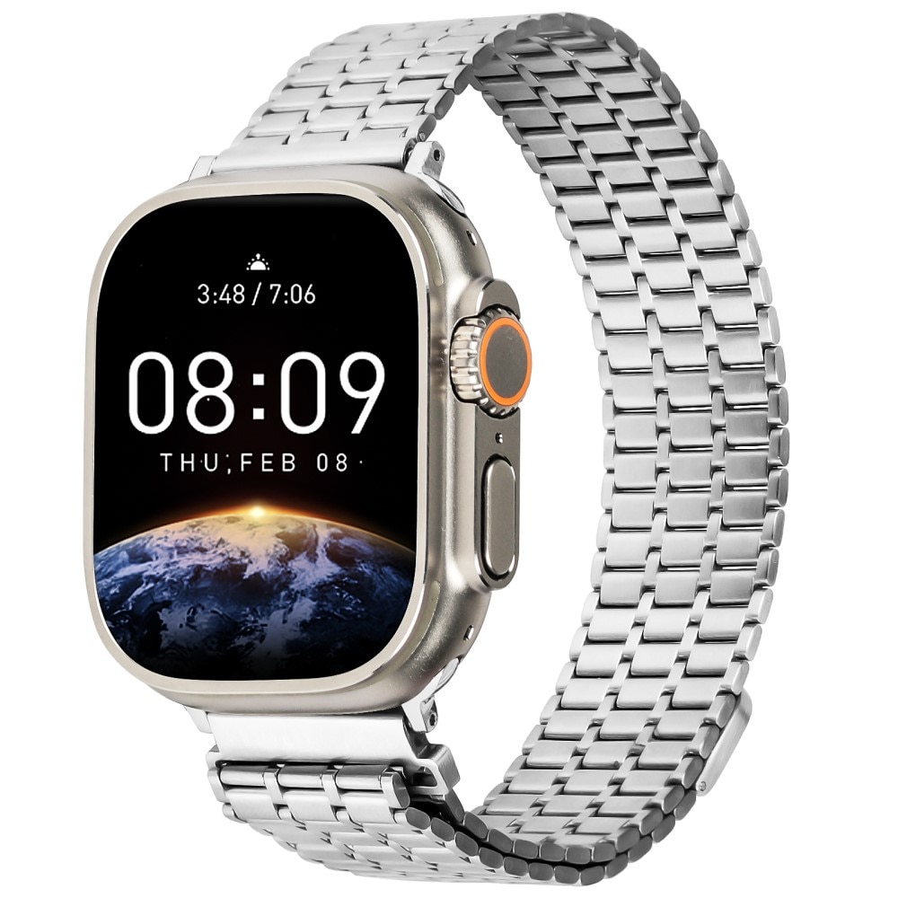 Bracelet Magnetic Business Apple Watch SE 44mm, argent