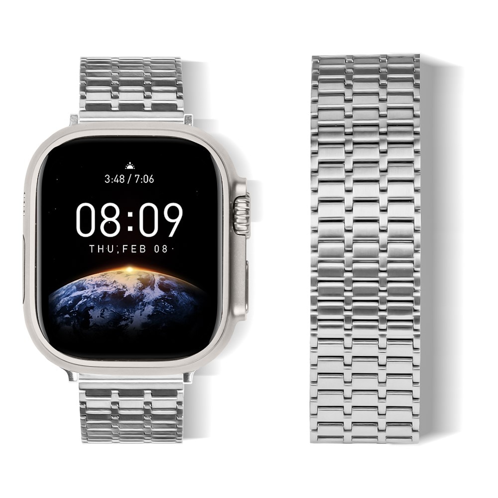 Bracelet Magnetic Business Apple Watch Ultra 49mm, argent