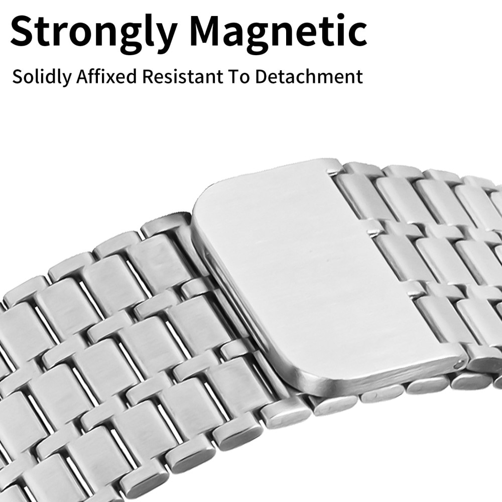 Bracelet Magnetic Business Apple Watch SE 44mm, argent