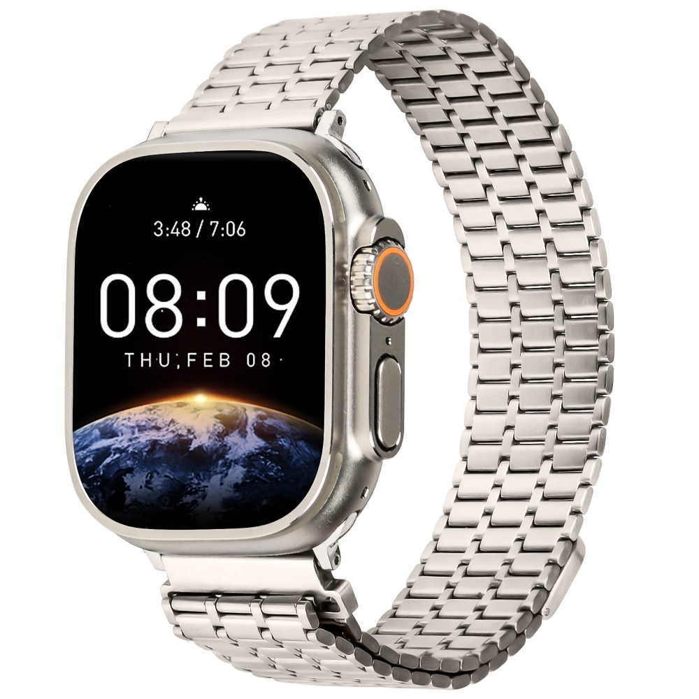 Bracelet Magnetic Business Apple Watch SE 40mm, titane