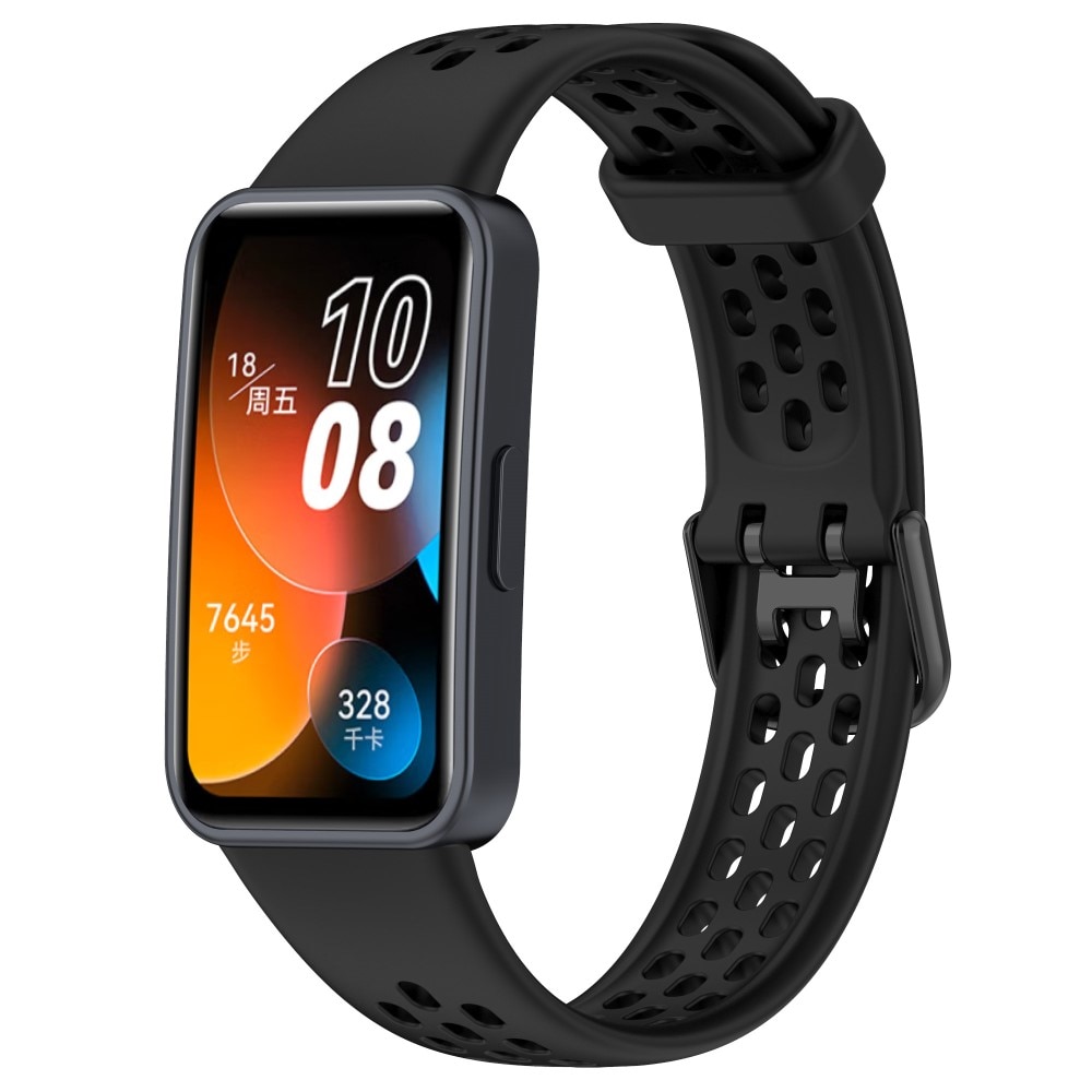 Sport Bracelet en silicone Huawei Band 8, noir