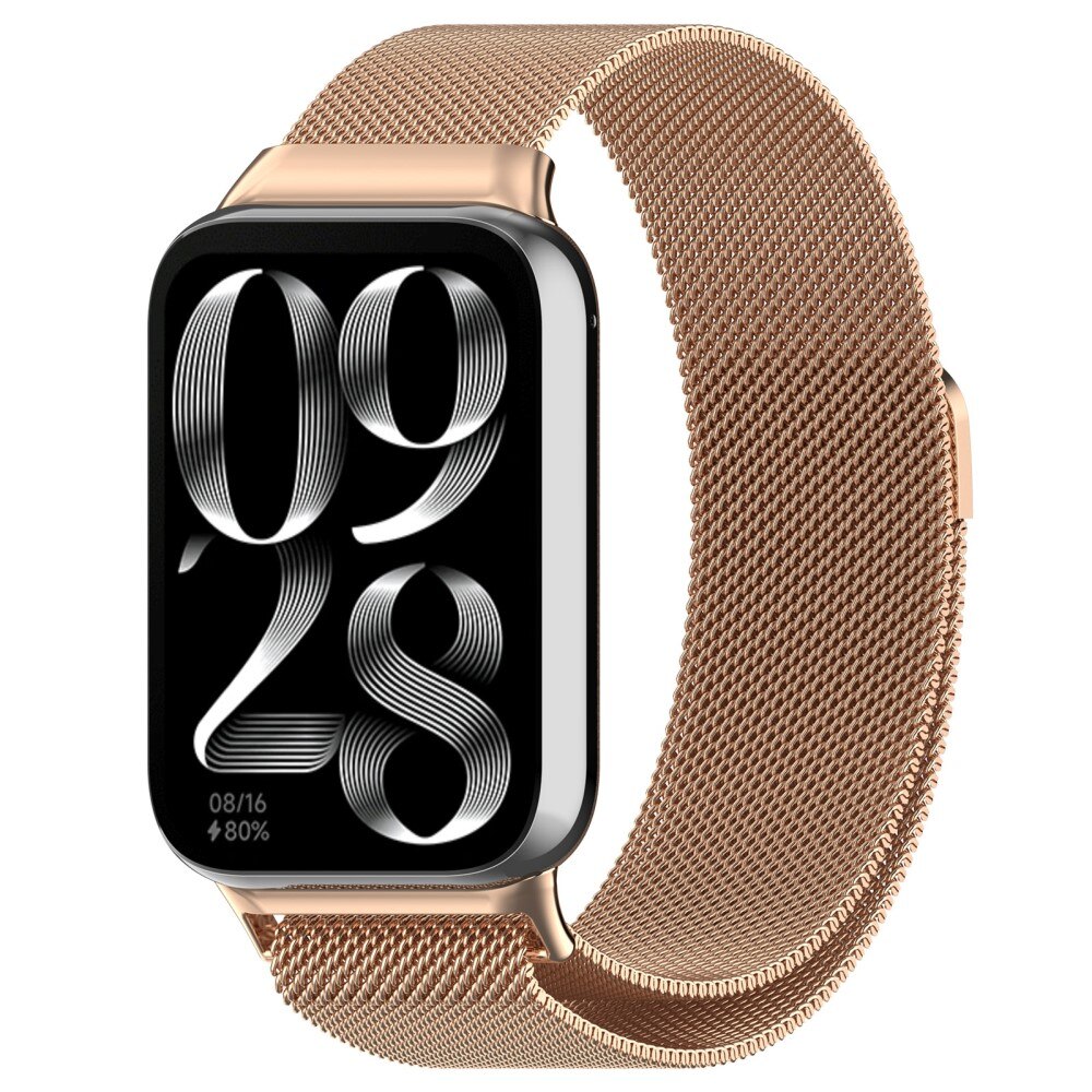 Bracelet milanais pour Xiaomi Smart Band 8 Pro, Or rose