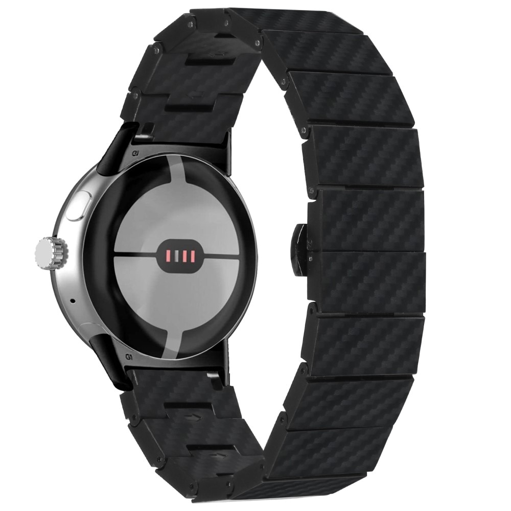 Bracelet mailllon Fibre de carbone Google Pixel Watch, noir