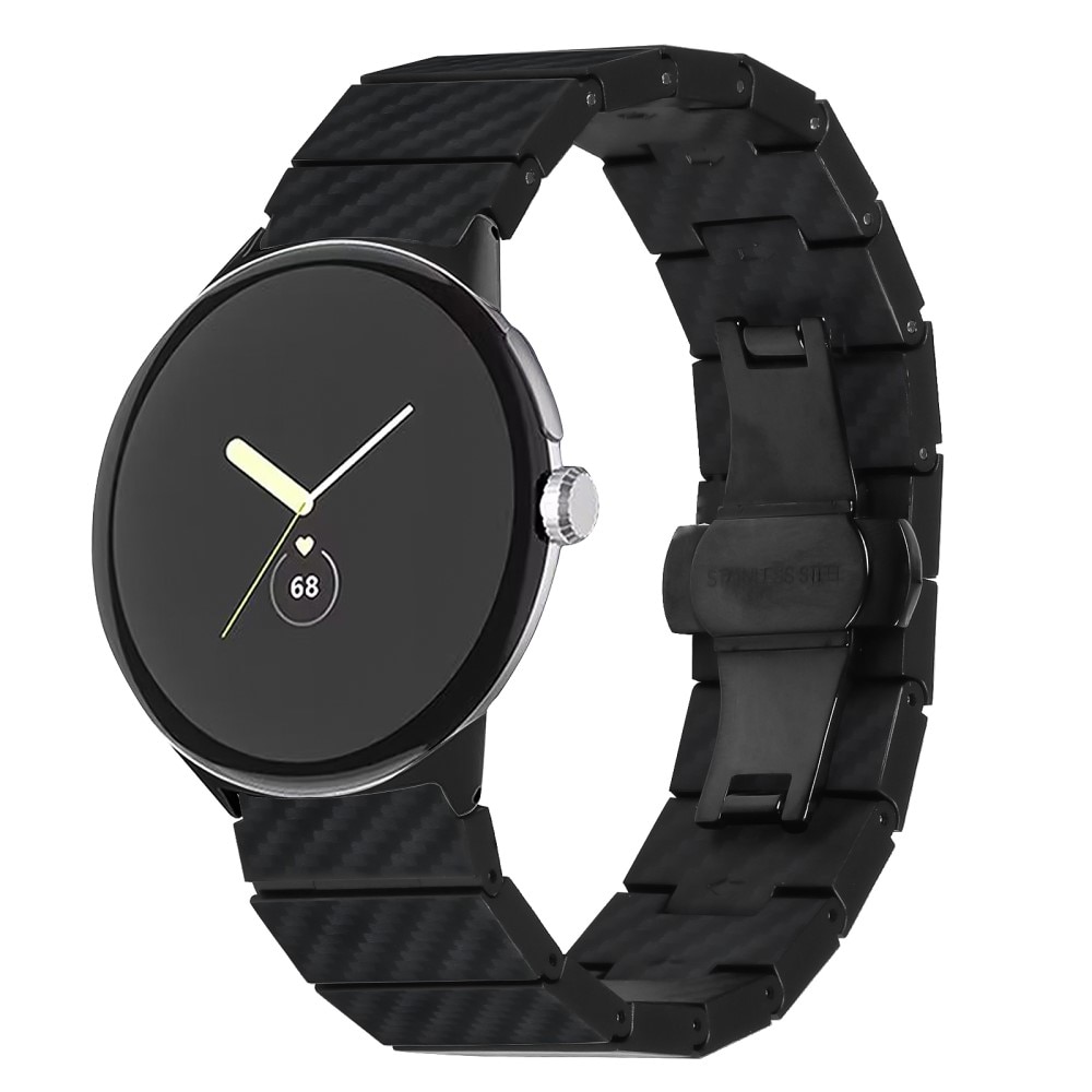Bracelet mailllon Fibre de carbone Google Pixel Watch 2, noir