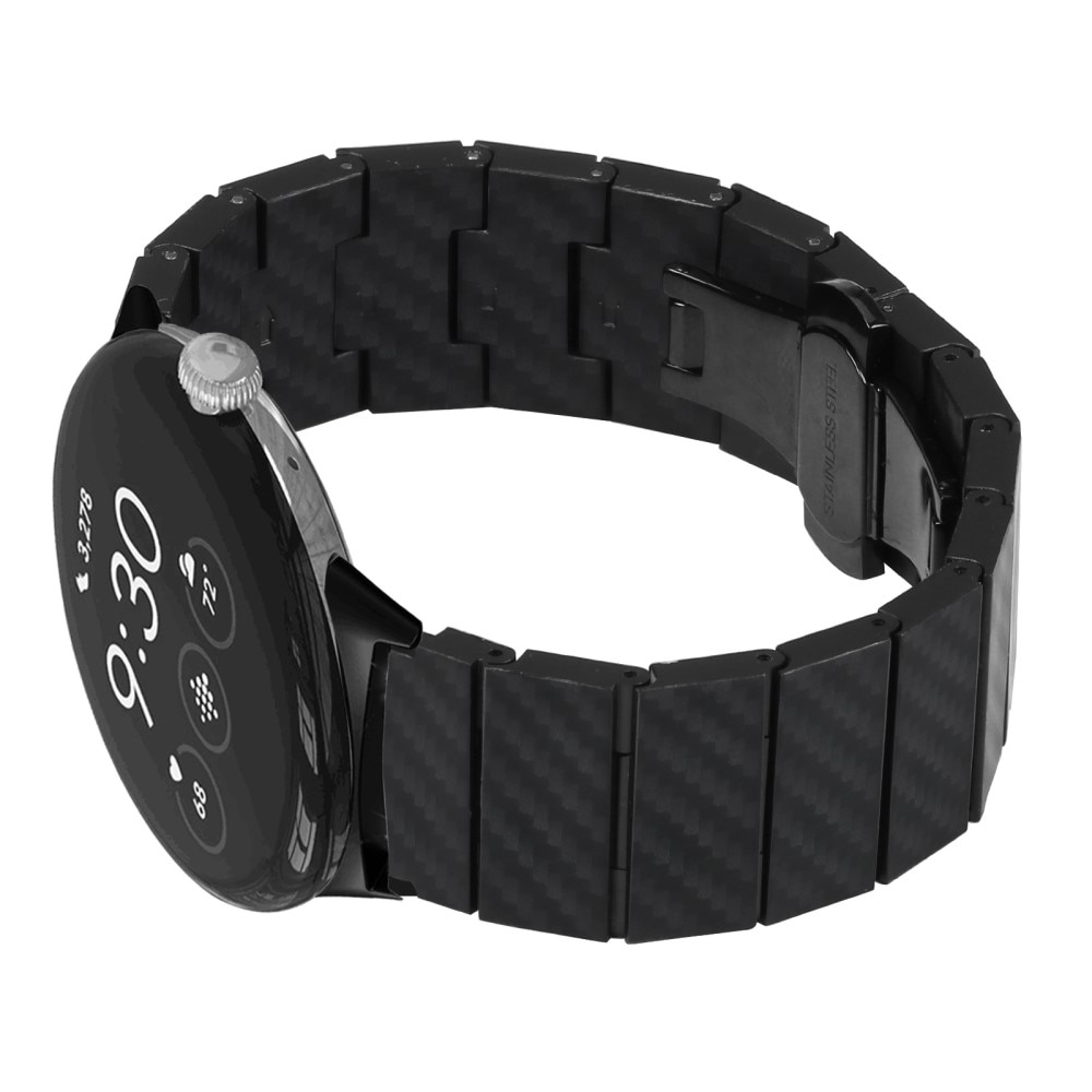 Bracelet mailllon Fibre de carbone Google Pixel Watch 2, noir