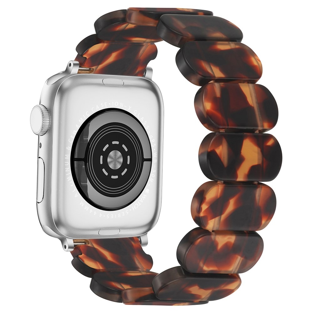 Bracelet en résine élastique Apple Watch 45mm Series 8, marron