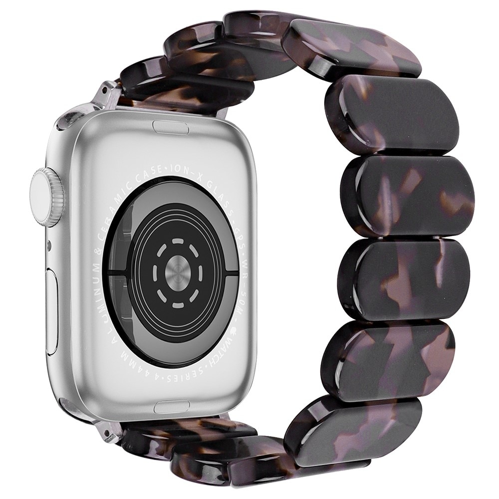 Bracelet en résine élastique Apple Watch 45mm Series 7, noir/gris