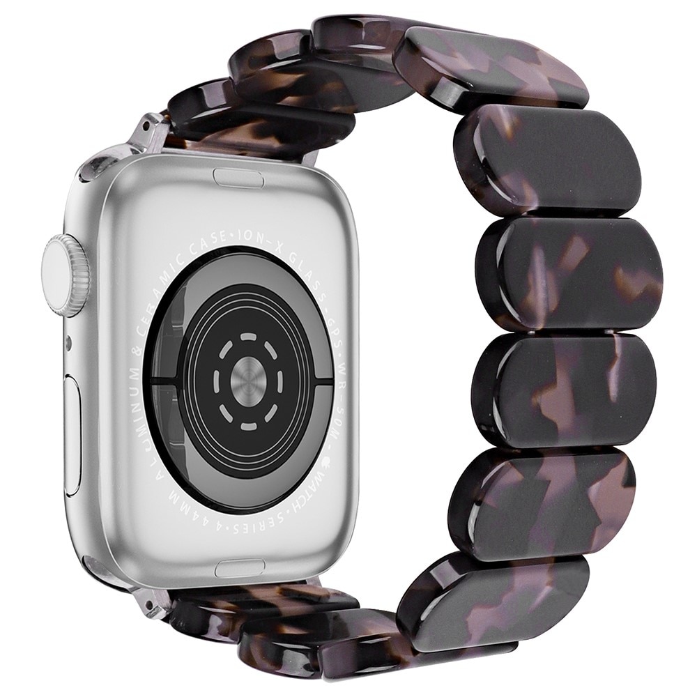 Bracelet en résine élastique Apple Watch 44mm, noir/gris