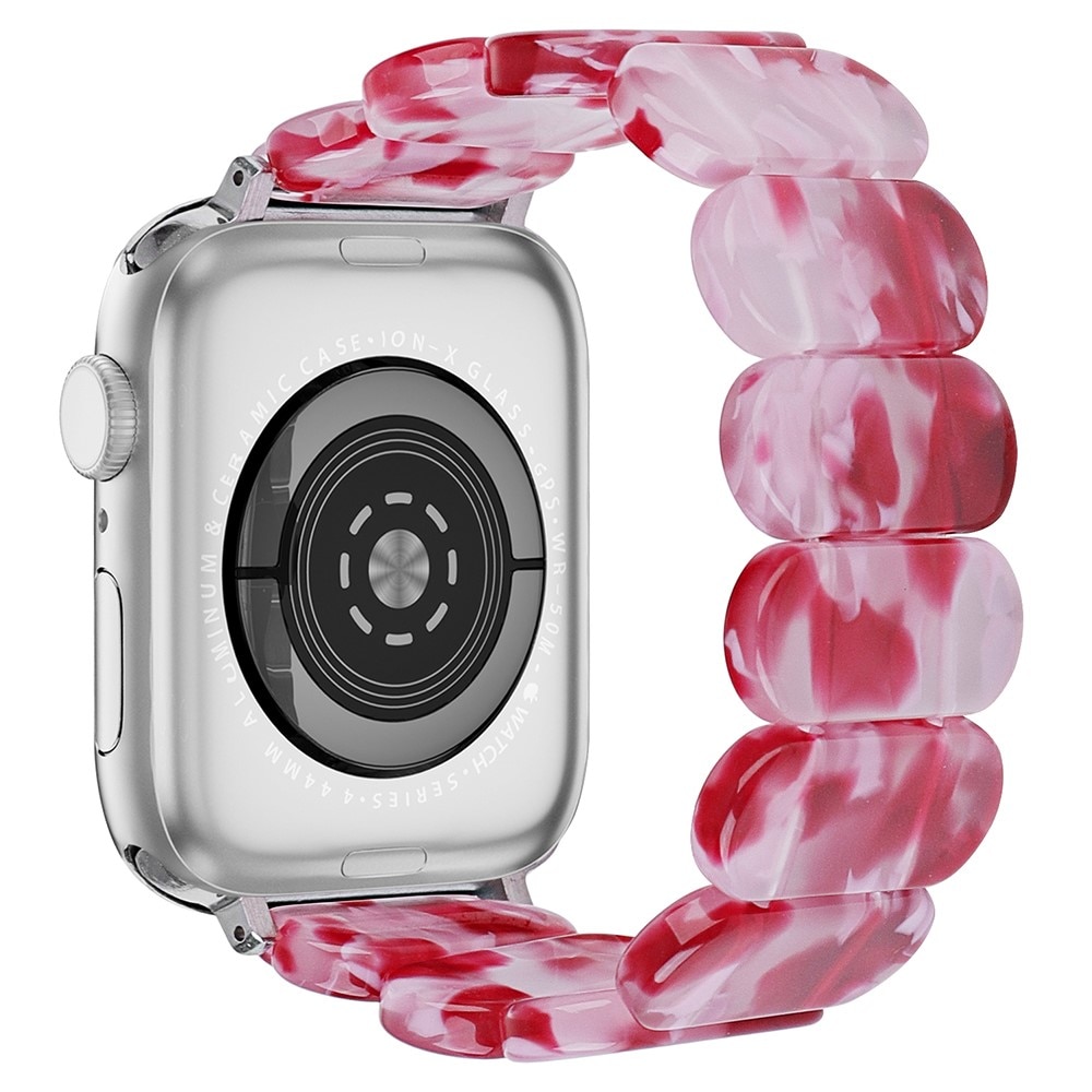Bracelet en résine élastique Apple Watch 42mm, mélange rose