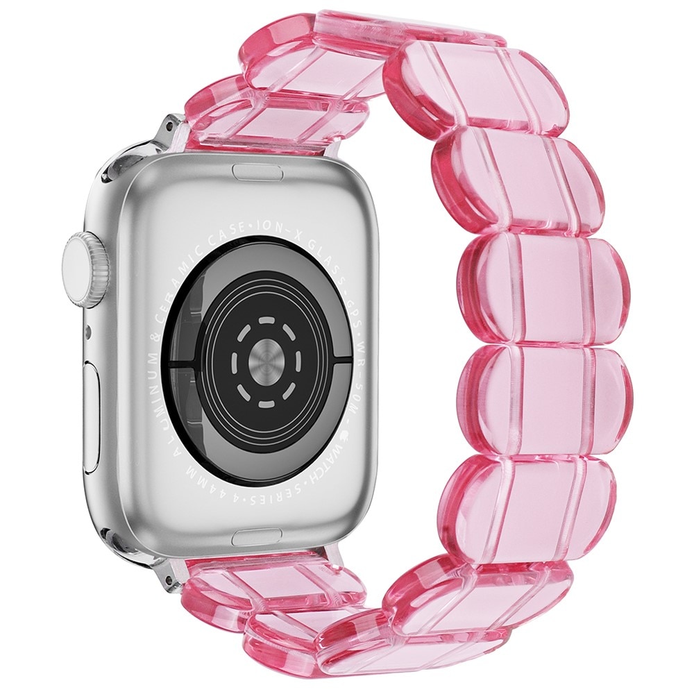 Bracelet en résine élastique Apple Watch 45mm Series 7, rose