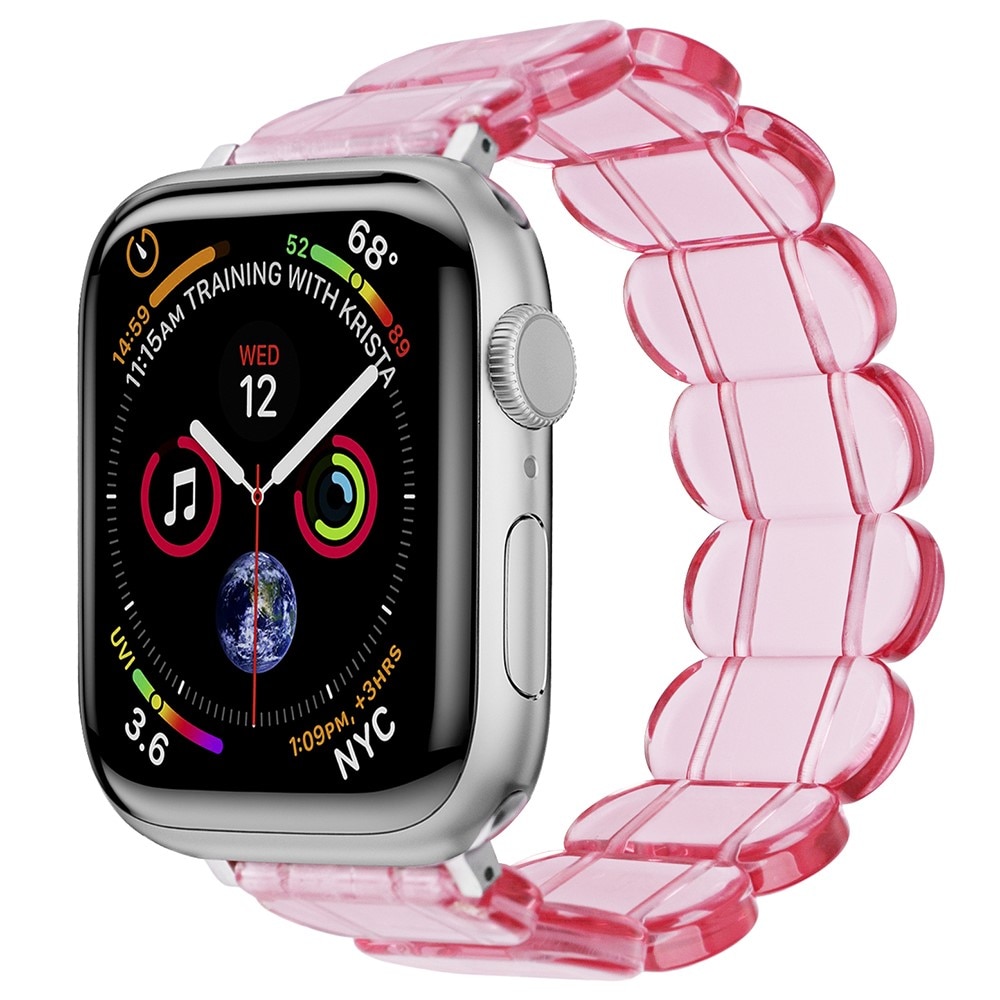 Bracelet en résine élastique Apple Watch 42mm, rose