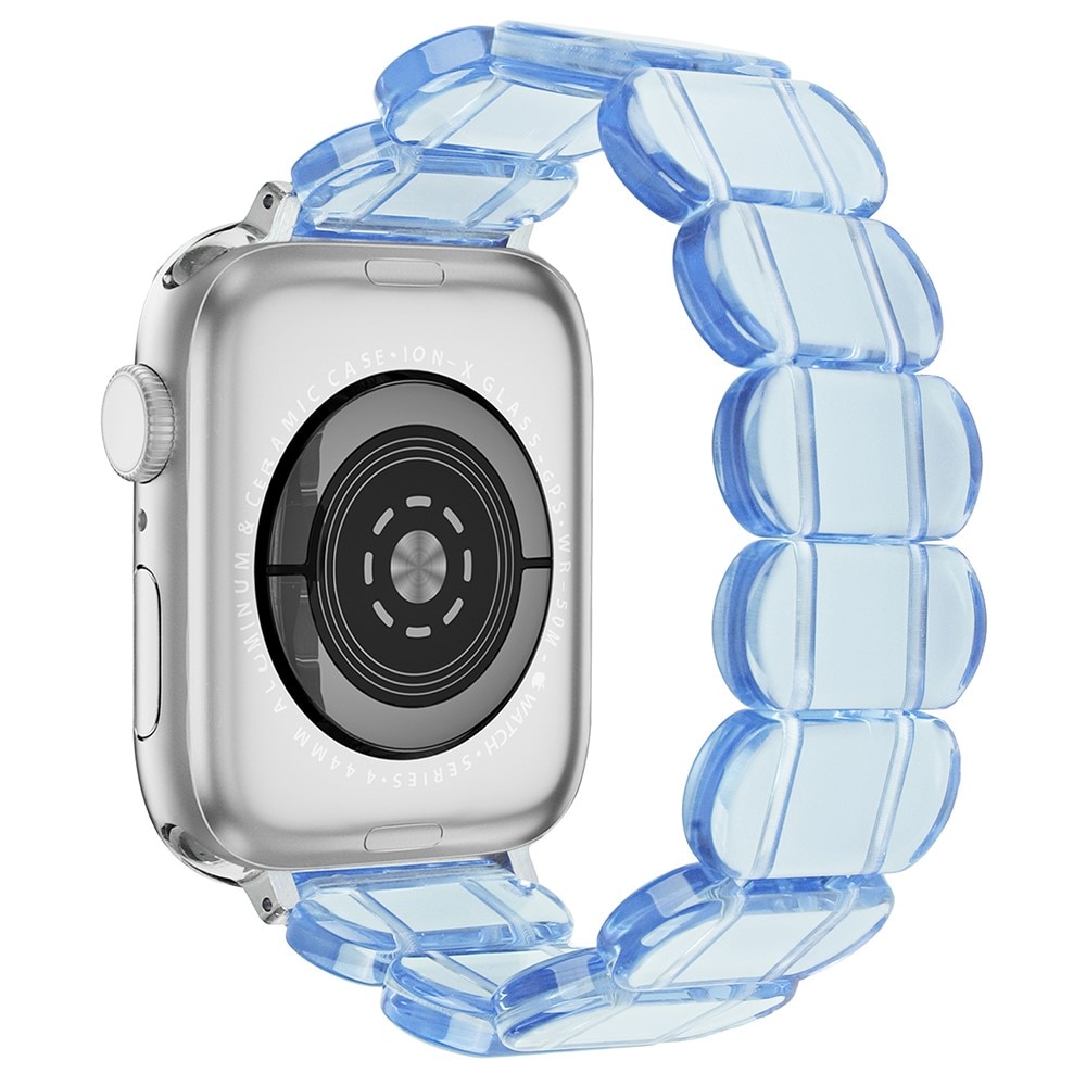 Bracelet en résine élastique Apple Watch 45mm Series 7, bleu
