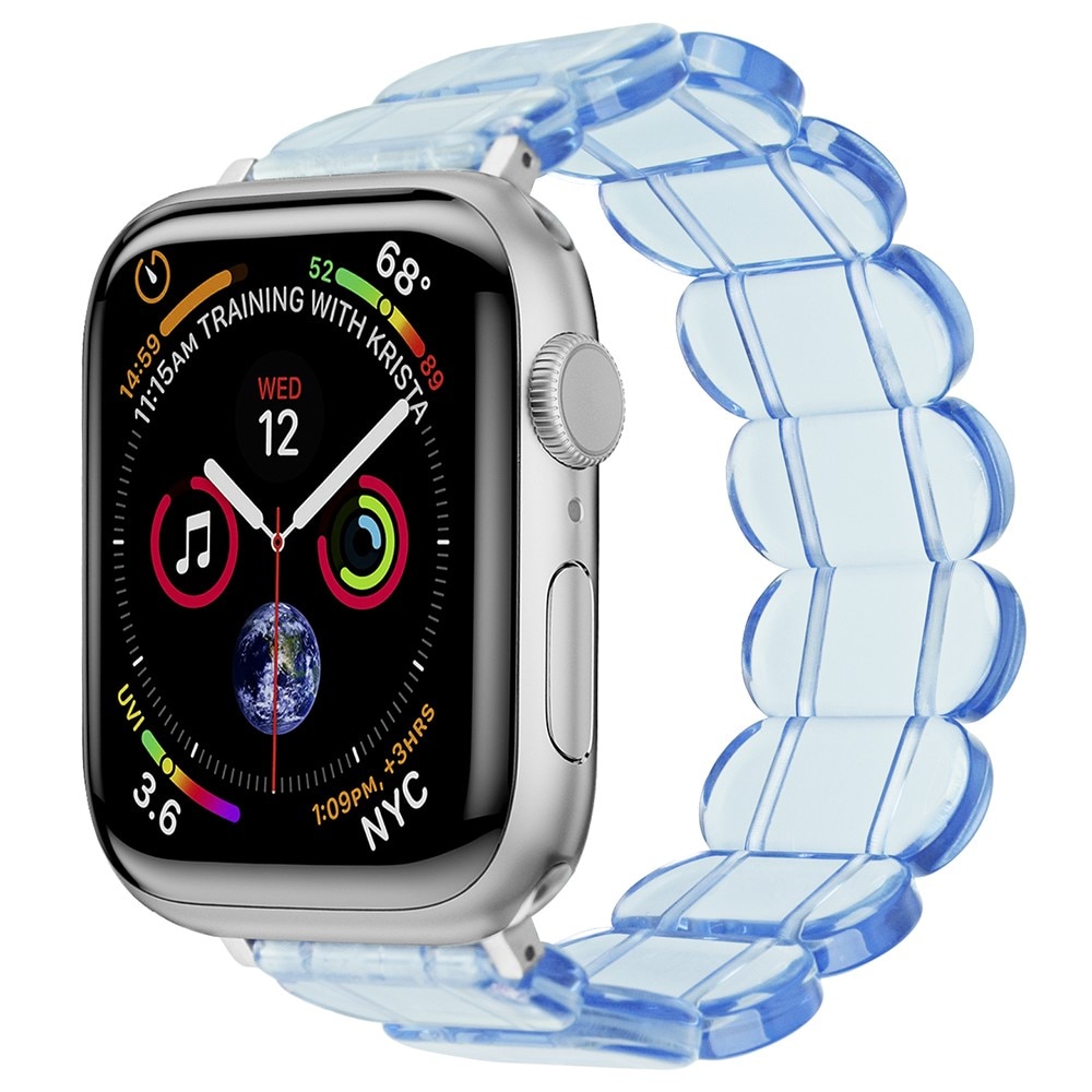Bracelet en résine élastique Apple Watch 42mm, bleu