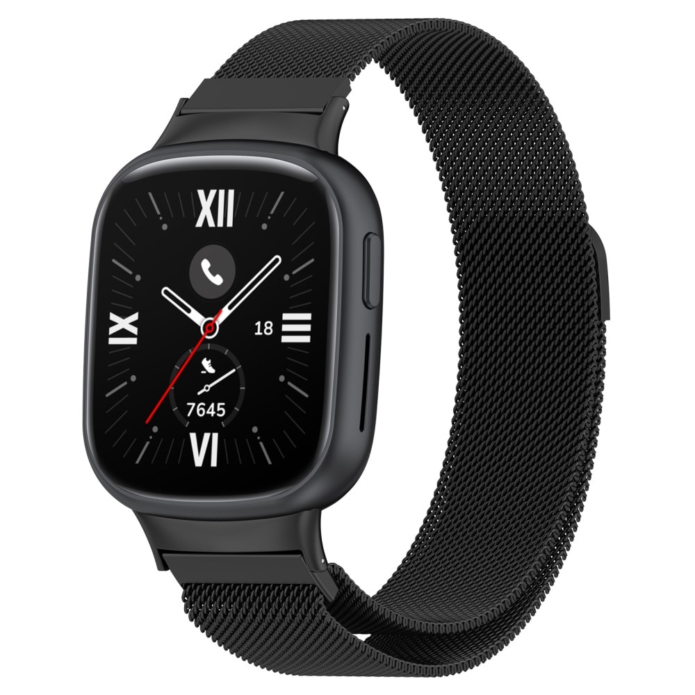 Bracelet milanais pour  Honor Watch 4, Noir