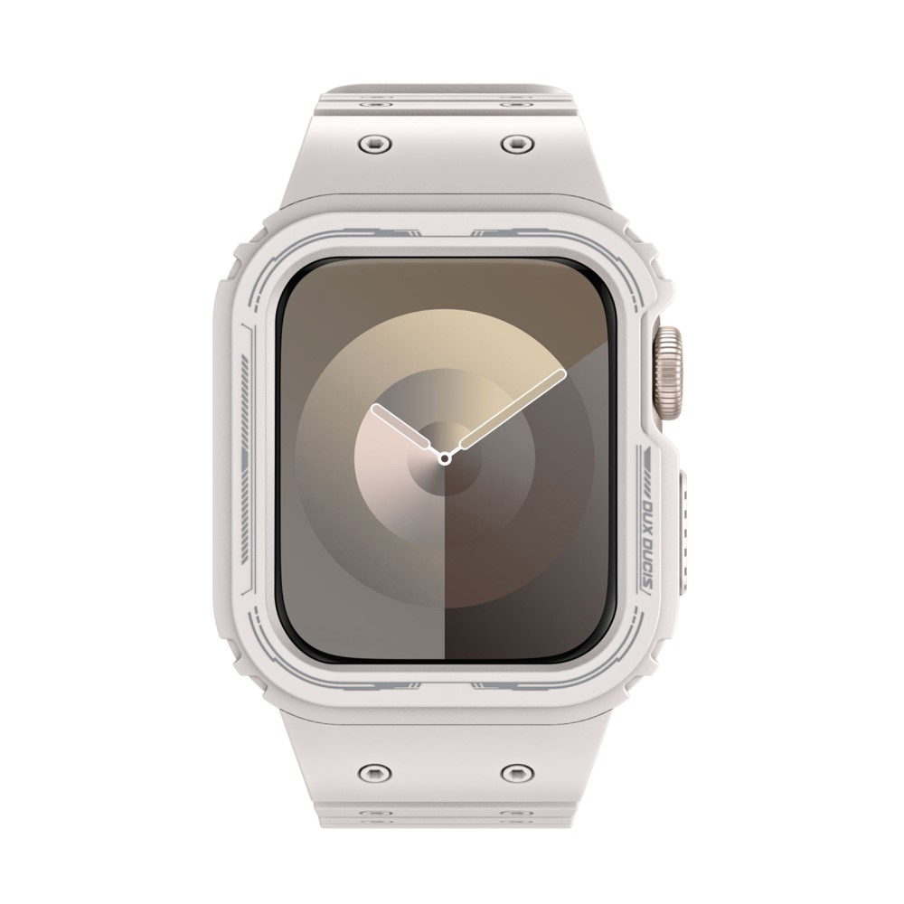 OA Series Bracelet en silicone avec coque Apple Watch 41mm Series 7, blanc