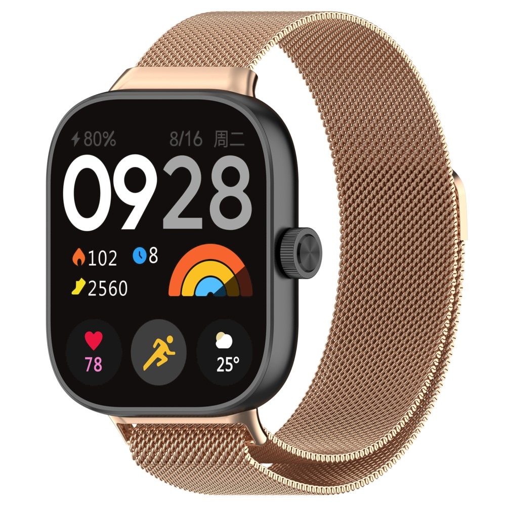 Bracelet milanais pour Xiaomi Redmi Watch 4, Argent