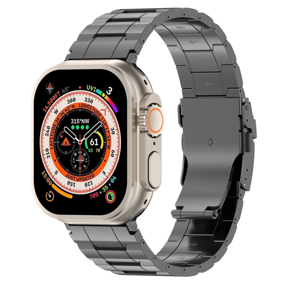 Elevate Bracelet en titane Apple Watch 41mm Series 7, gris