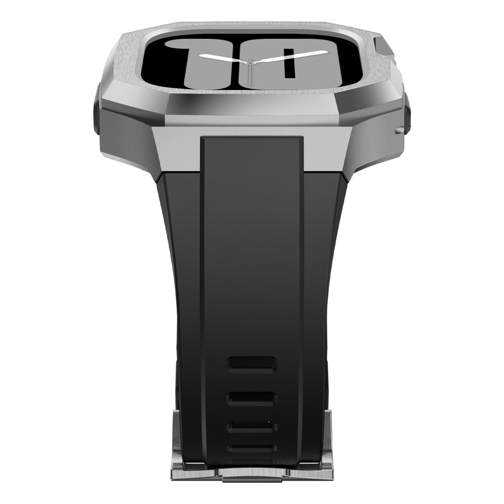 Bracelet avec coque en acier inoxydable Apple Watch Ultra 2 49mm, argent/noir