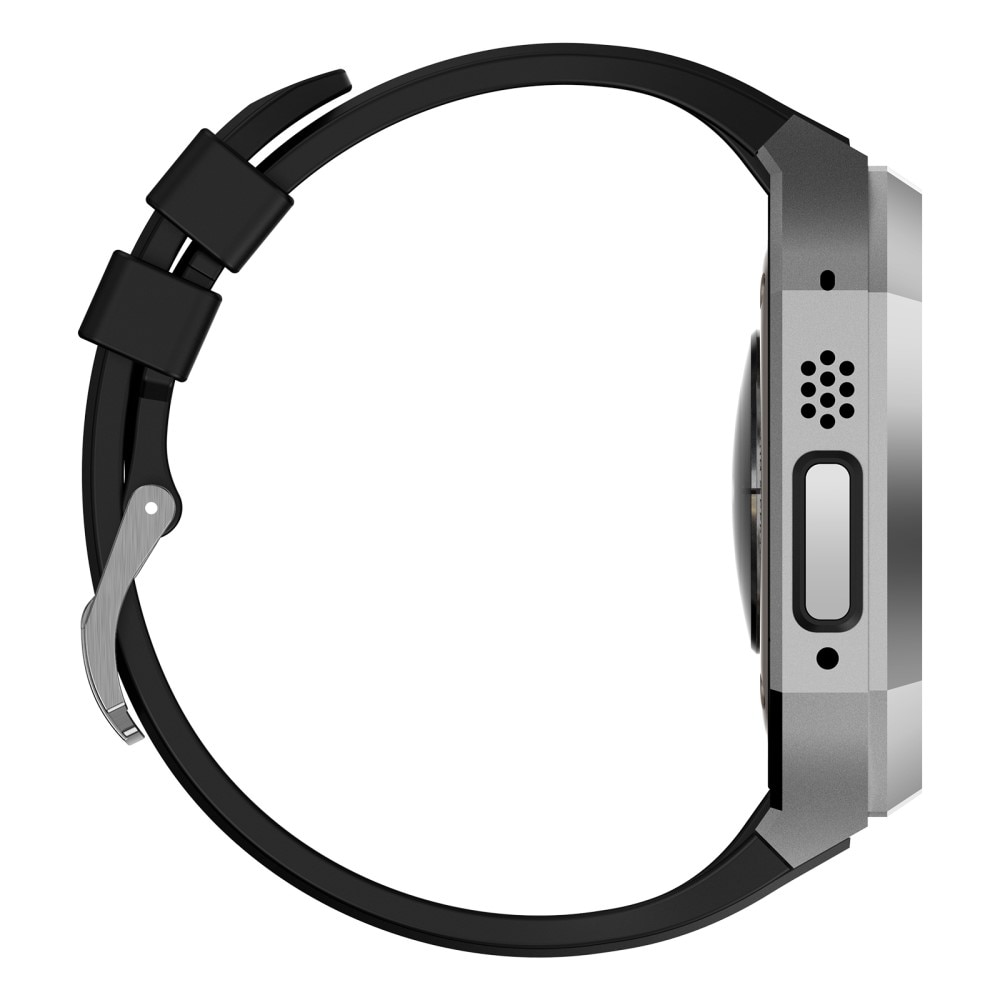 Bracelet avec coque en acier inoxydable Apple Watch Ultra 2 49mm, argent/noir