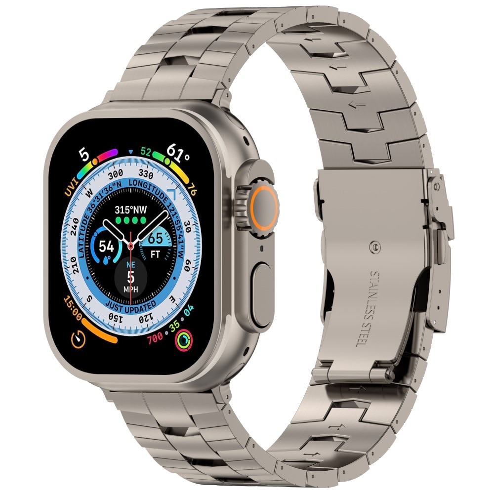 Race Bracelet en titane Apple Watch SE 44mm, gris