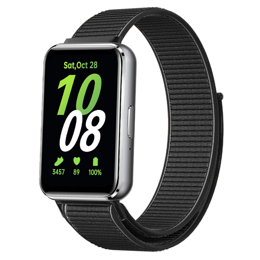 Bracelet en nylon Samsung Galaxy Fit 3, Noir