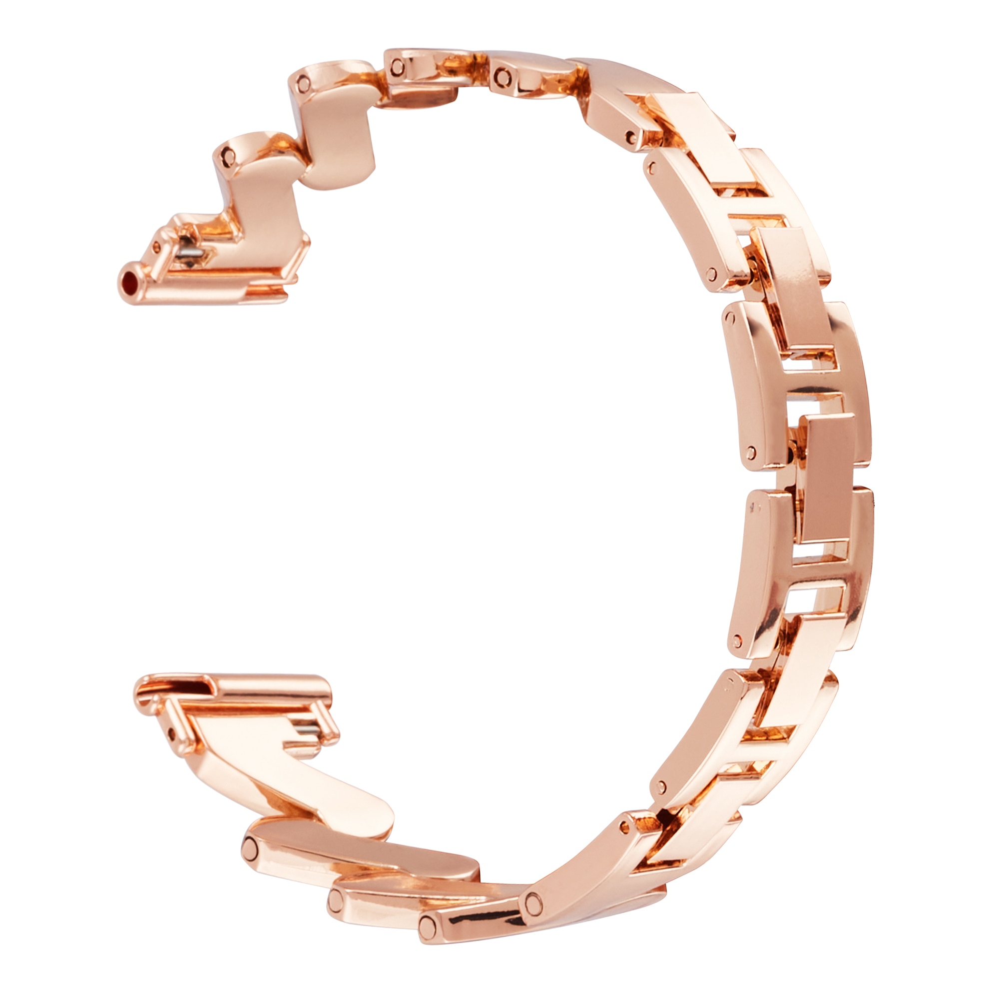 Bracelet en métal Ondulé Samsung Galaxy Watch 4 44mm, or rose