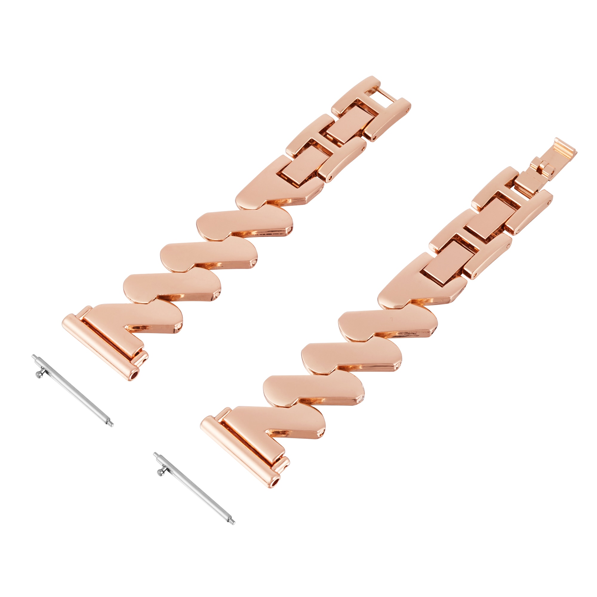 Bracelet en métal Ondulé Samsung Galaxy Watch 4 44mm, or rose