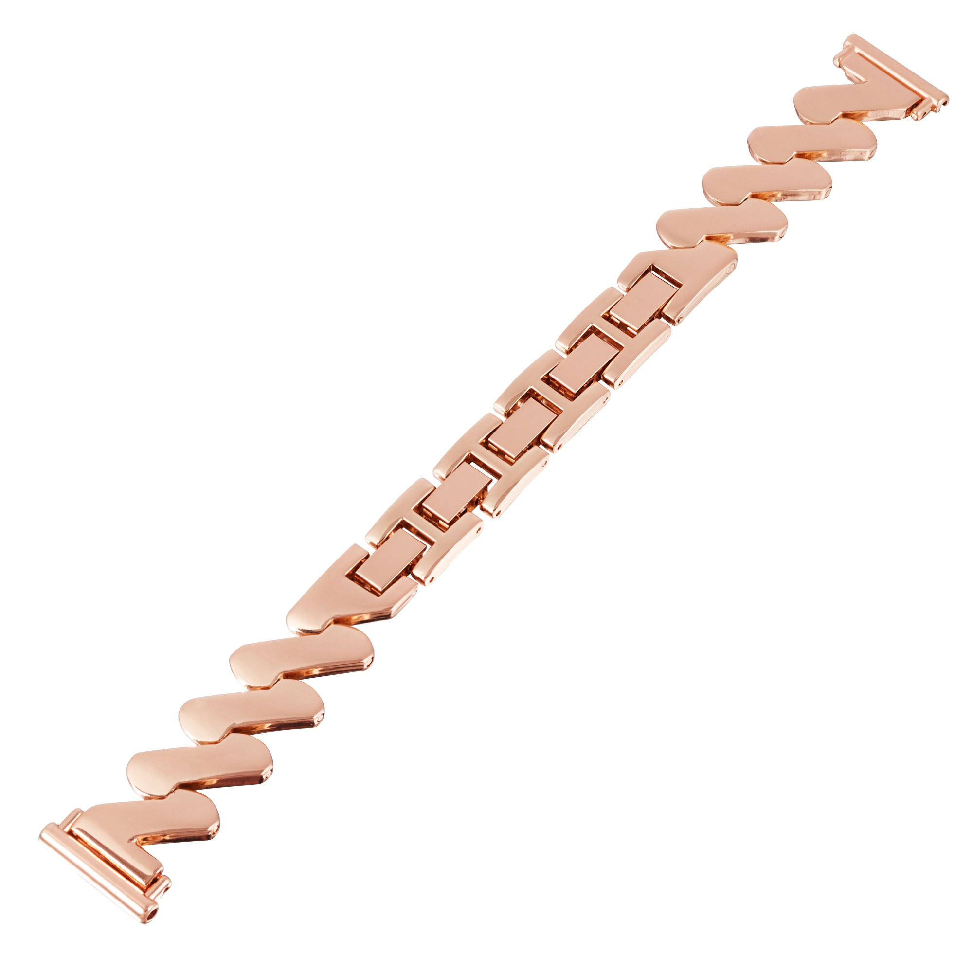 Bracelet en métal Ondulé Samsung Galaxy Watch 4 44mm, or rose