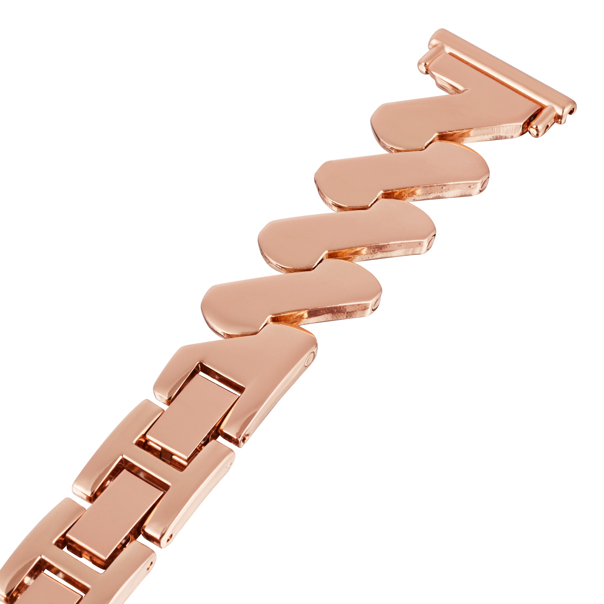 Bracelet en métal Ondulé Samsung Galaxy Watch 4 44mm, or rose